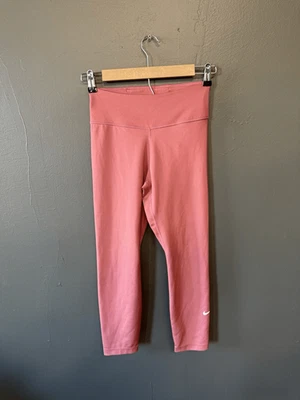 Nike Womens Pink Cropped Athletic Leggings Size Small Dri-fit - Image 1 of 3