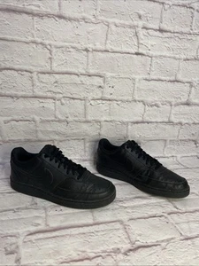 Size 9.5 - Nike Court Vision Next Nature Low Triple Black Athletic Shoes Sneaker - Picture 1 of 14