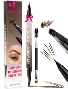 Eyebrow Pen - Eyebrow Pencil,2-In-1 Eyeliner Dual-Ended Microblading Eye Brow Pe - Picture 1 of 12
