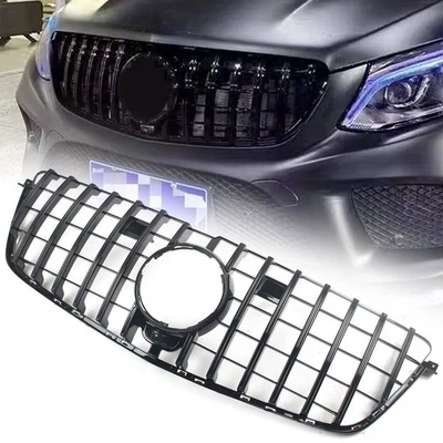 Black Front Bumper Grille For Mercedes-Benz GL X166 GL500 GL550 GL63 GT 2013-15 - Image 1 of 4