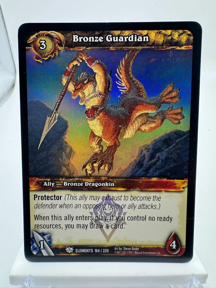 World of Warcraft TCG Foil Promo War of Elements Bronze Guardian - Image 1 of 1