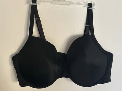 Sujetador convertible negro con aros para balcón ligeramente forrado Fashion Bug 38DD Foto 1 de 4