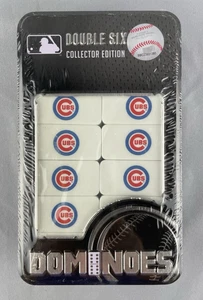 MLB Chicago Cubs Double Sixes Dominoes Game 28 Pieces Officially Licensed New - Picture 1 of 3