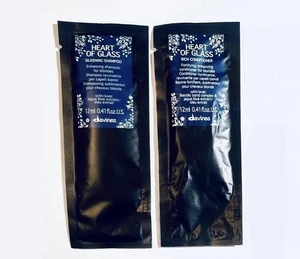 Davines Heart of Glass Shampoo & Conditioner for Blondes Sample Packets Set 12mL - Picture 1 of 2