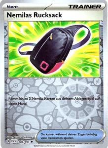 Pokémon Nemilas Rucksack PAF 091/091 Paldeas Schicksale Trainer NM reverse DE - Bild 1 von 1
