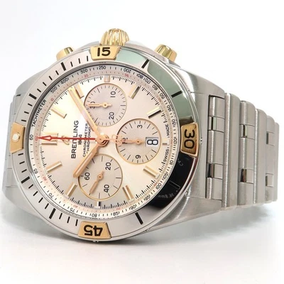 Breitling Chronomat B01 42 18K Rose Gold & Steel Silver Dial 42MM IB0134 - Image 1 of 4