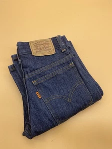 Vintage 80s Student Cut Orange Tab Levi Jeans Slim Fit 716-0914 size 25 x 28 L - Picture 1 of 6