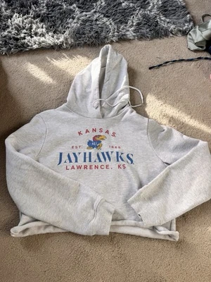 Women J Hawk Pull Over Hoodie Cropped Size Small - Image 1 of 3
