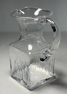 Simon Pearce 7-1/4” Square Bottom Handblown Pitcher Rare, Signed - Picture 1 of 22