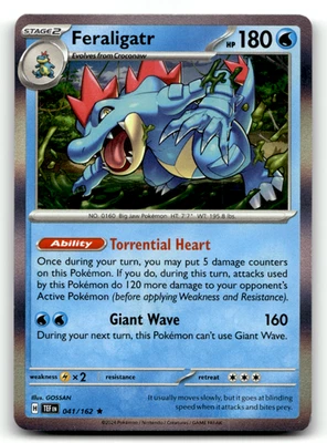 Feraligatr 041/162 Holo Rare SV05: Temporal Forces LP - Image 1 of 2