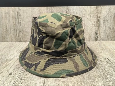 Vintage Woodland Camouflage 360° Short Bill Fedora Hat Size M, Medium  - Image 1 of 4