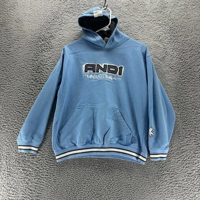 Sudadera con Capucha Vintage And1 Niños Grande 14/16 Azul Pullover Polar Baloncesto Y2K Foto 1 de 4