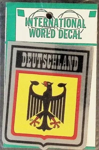 VTG NOS World Decal Deutschland Sealed Unused - Picture 1 of 2