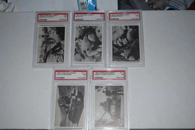 (5) 1964 Donruss Combat PSA 7 NM CARDS SERIES 2 HIGH NUMBERS RARER! NICE!!! - Image 1 of 4