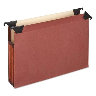 Pendaflex® 3 1/2" Hanging File Pockets with Swing Hooks, 1/3 Tab, Letter, Brown, - Image 1 of 2