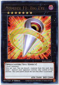 Número 11: Big Eye (UR) ultra raro RA04-EN062 casi nuevo - Imagen 1 de 1