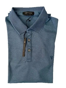 NWT-VR Collezioni Algodao Pima Men's Polo Medium Plum/Blue - Picture 1 of 11
