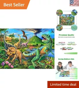 Sicher & engagiert 100-teiliges Dinosaurier-Puzzle für Kinder im Alter von 4-8 Jahren - einfach zu montieren - Bild 1 von 9