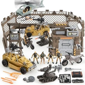 JOYIN Military Base Toys Set Including Army Vehicles, Army Men Action Figures an - Picture 1 of 7