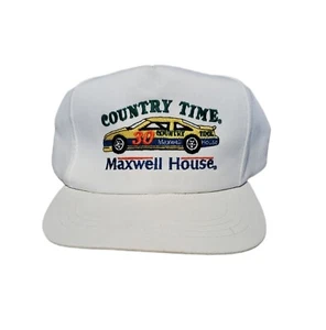 NASCAR Vintage Snapback Hat Country Time Lemonade / Maxwell House 90s - Picture 1 of 5