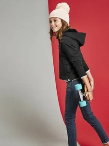 Athleta Girl Go Getter Full Zip, Size XL/14 Black - Picture 1 of 2