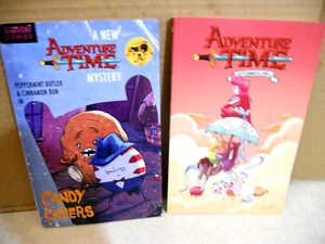 LOT OF 2 ADVENTURE TIME: CANDY CAPERS & FIONNA & CAKE PAPERBACKS GOOD COND LOOK - Picture 1 of 9