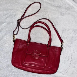 Tory Burch Amanda crossbody Red/pink hobo satchel bag - Picture 1 of 12