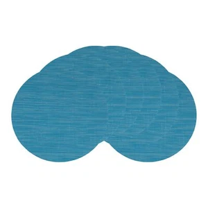 Round Placemats Set of 6 PVC Placemats for Kitchen Dining Table Decor Washabl... - Picture 1 of 7