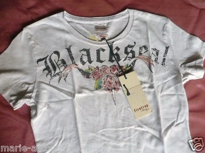 FIRETRAP Amaranta Blanco Lrg Black Seal Camiseta Blanca Blackseal Talla L 42/44 - Imagen 1 de 4