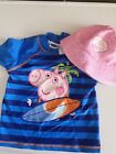 Peppa Pig Swim Vest & Bucket Hat Size 3 Years Girls