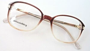 Braune Herrenbrillen stabile Vintagefassung große eckige Form NERD Brille Gr/S - Picture 1 of 4
