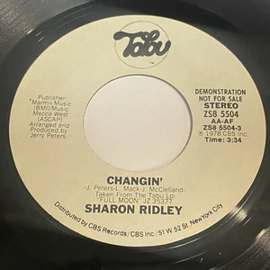 Sharon Ridley: Changin' (Stereo) / (Mono) 45 - Tabu - Modern Soul - Picture 1 of 2