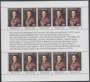 ST HELENA Sc # 342-3 CPL MNH HOJAS de 10, 175a ANN VISITA DUQUE de WELLINGTON - Imagen 1 de 2