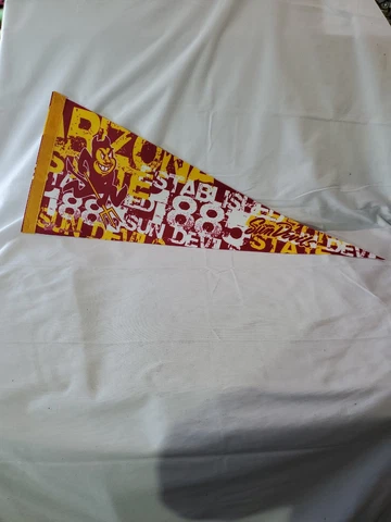 Vtg NCAA 12 X 30 Wincraft USA Felt Pennant Arizona State Sun Devils Cover