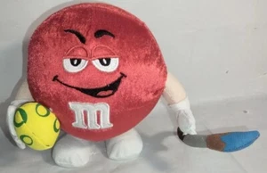 GEMMY 6" RED M & M PLUSH DANCING MUSIC WORKS PAINTBRUSH SMASH MOUTH CANT GET EN - Picture 1 of 6