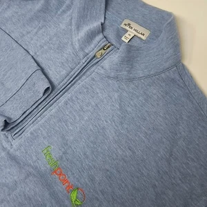 Peter Millar Crown Comfort Interlock 1/4 Quarter Zip Mens XL Pullover Golf Blue - Picture 1 of 5