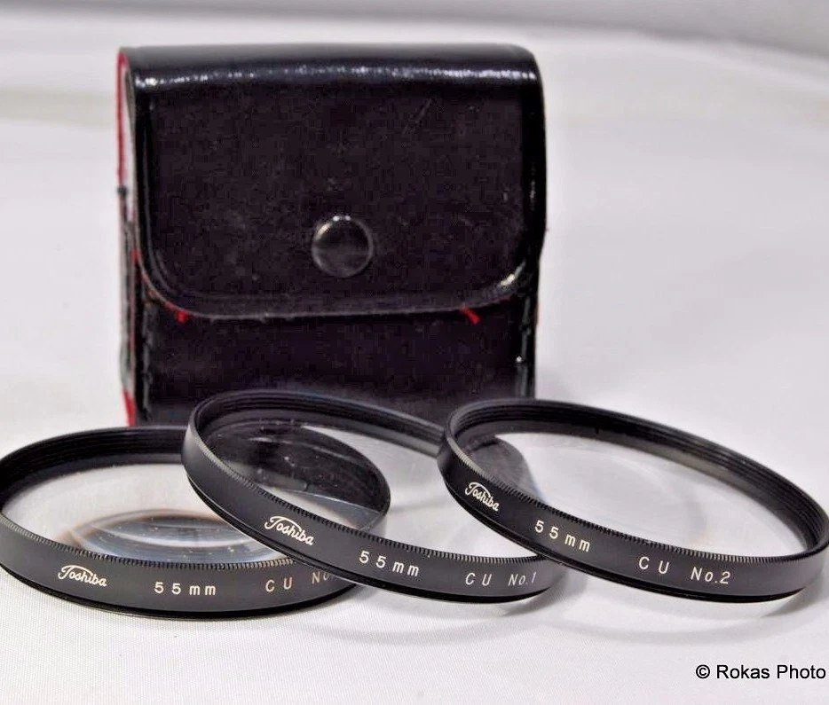 Toshiba 55mm +1, +2, +4  Filter  macro close-up lens set - Image 1 of 1