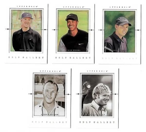 Tarjeta de novato Tiger Woods 2001 Upper Deck UD Golf Gallery Chase Set (5) RC GARCIA - Imagen 1 de 1