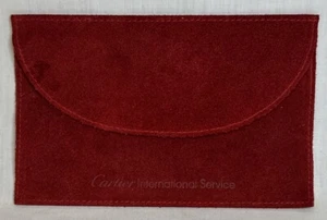 Estuche de terciopelo rojo suave Cartier International Service - Imagen 1 de 2