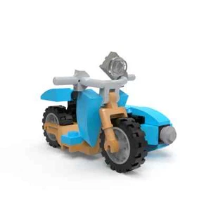 46 PIEZAS Mini Azul Motocicleta MOC Bloque de Construcción Moto Bicicleta para Niños y Coleccionistas - Imagen 1 de 6