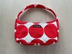 Red MARIMEKKO Kivet Canvas Shoulder Bag, Small Geometric Dot print Baguette bag