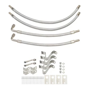 Dually Valve Stem Extenders Kit, Stainless Steel Braided Valve Stem Extension - Picture 1 of 7