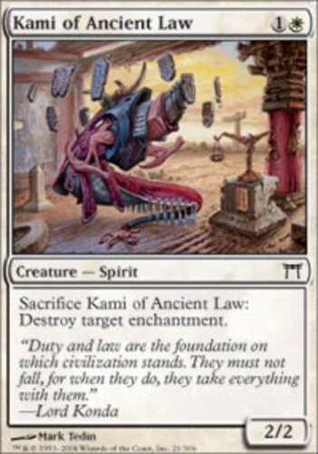 MTG - Kami of Ancient Law - Champions of Kamigawa - NM, English Magic FLAT RATE  - Image 1 of 1
