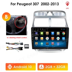 Radio Coche Android 10.0 GPS Navi Peugeot 307 307CC 307SW 2006-2013 WIFI 2+32G - Imagen 1 de 12