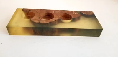 Candelabro de resina epoxi y madera 3 candelabros 4x11 Foto 1 de 4