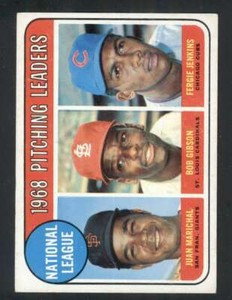 1969 Topps #10 Juan Marichal/Bob Gibson/Fergie Jenkins EXMT+ N.L. Pitching Leade