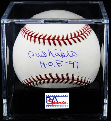 Phil Niekro Signed Autographed OML Baseball Graded MINT+ 9.5 PSA **AUTO 10** - Image 1 of 3