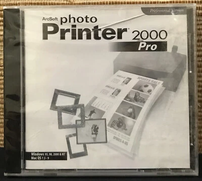 ARCSOFT PHOTOPRINTER 2000 PRO CD NEW/NEVER USED IN MANUFACTURERS SEALED PACKAGE - Image 1 of 3