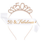 Birthday Crown Sash and Tiara Kit Girls Gifts 16/18/21/30&40/50/60th Birthday