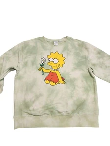 The Simpsons Lisa Women’s XXL Cotton Long Sleeve Pastel Green Tie Dye Sweatshirt - Picture 1 of 23
